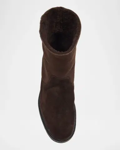 Manolo Blahnik Tomosa Suede Cozy Ankle Booties | Thumbnail 4 Manolo Blahnik Tomosa Suede Cozy Ankle Booties | Thumbnail 4