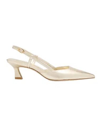 Stuart Weitzman Vinnie Metallic Kitten Slingback Pumps | Thumbnail 1 Stuart Weitzman Vinnie Metallic Kitten Slingback Pumps | Thumbnail 1