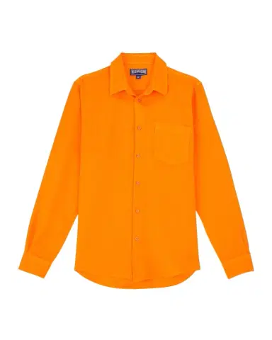Vilebrequin Men 's Caroubis Solid Linen Sport Shirt | Thumbnail 1 Vilebrequin Men 's Caroubis Solid Linen Sport Shirt | Thumbnail 1