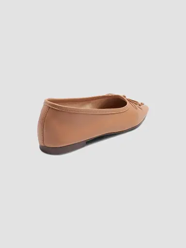 Schutz Women's Arissa Leather Ballet Flats - Honey Beige | Thumbnail 3 Schutz Women's Arissa Leather Ballet Flats - Honey Beige | Thumbnail 3