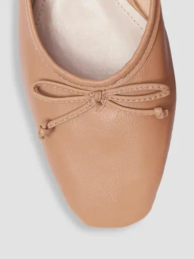 Schutz Women's Arissa Leather Ballet Flats - Honey Beige | Thumbnail 4 Schutz Women's Arissa Leather Ballet Flats - Honey Beige | Thumbnail 4