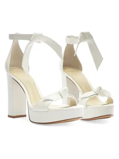 Alexandre Birman Women's Mabeleh 110MM Bow Leather Platform Sandals - White - Size 10 | Thumbnail 3 Alexandre Birman Women's Mabeleh 110MM Bow Leather Platform Sandals - White - Size 10 | Thumbnail 3
