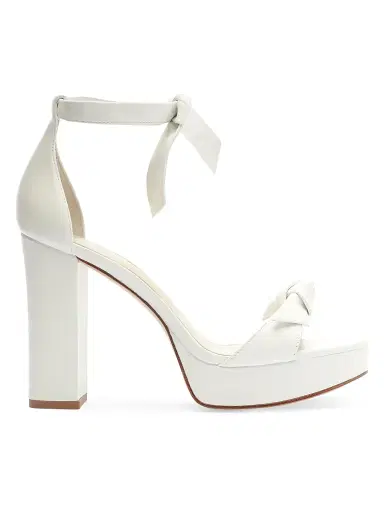 Alexandre Birman Women's Mabeleh 110MM Bow Leather Platform Sandals - White - Size 10 | Thumbnail 1 Alexandre Birman Women's Mabeleh 110MM Bow Leather Platform Sandals - White - Size 10 | Thumbnail 1