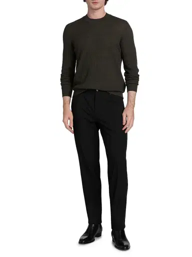Emporio Armani Men's Stretch Tech Five-Pocket Pants - Black Beauty | Thumbnail 2 Emporio Armani Men's Stretch Tech Five-Pocket Pants - Black Beauty | Thumbnail 2