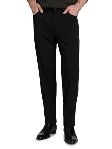 Emporio Armani Men's Stretch Tech Five-Pocket Pants - Black Beauty | Thumbnail 3 Emporio Armani Men's Stretch Tech Five-Pocket Pants - Black Beauty | Thumbnail 3