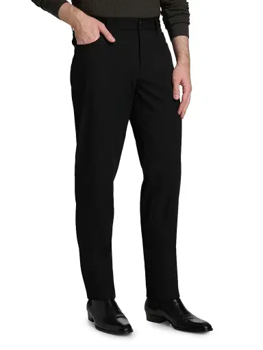 Emporio Armani Men's Stretch Tech Five-Pocket Pants - Black Beauty | Thumbnail 4 Emporio Armani Men's Stretch Tech Five-Pocket Pants - Black Beauty | Thumbnail 4