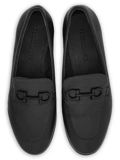 Ferragamo Women's Soldy Gancini Leather Loafers - Nero - Size 11 | Thumbnail 3 Ferragamo Women's Soldy Gancini Leather Loafers - Nero - Size 11 | Thumbnail 3