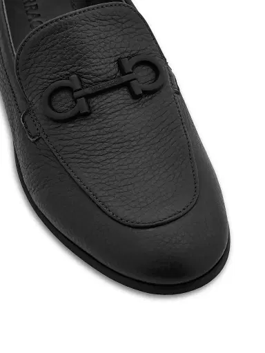 Ferragamo Women's Soldy Gancini Leather Loafers - Nero - Size 11 | Thumbnail 4 Ferragamo Women's Soldy Gancini Leather Loafers - Nero - Size 11 | Thumbnail 4
