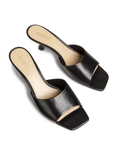 Schutz Women's Dethalia 63MM Leather Sandals - Black - Size 8 | Thumbnail 4 Schutz Women's Dethalia 63MM Leather Sandals - Black - Size 8 | Thumbnail 4