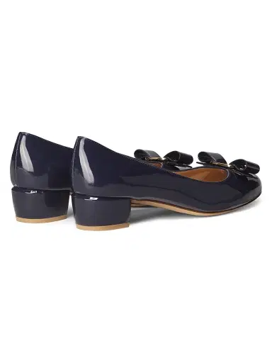 FERRAGAMO Women's Vara 45MM Patent Leather Pumps - Oxford Blue | Thumbnail 3 FERRAGAMO Women's Vara 45MM Patent Leather Pumps - Oxford Blue | Thumbnail 3