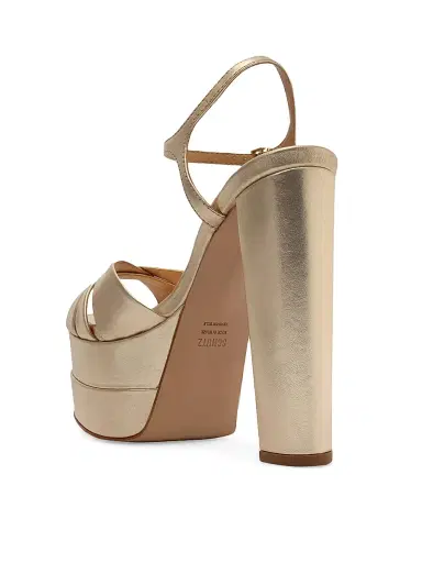 Schutz Women's Keefa 140MM Metallic Leather Platform Sandals - Platina - Size 11 | Thumbnail 3 Schutz Women's Keefa 140MM Metallic Leather Platform Sandals - Platina - Size 11 | Thumbnail 3