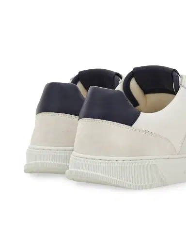 Ferragamo Men's Alaska Leather & Suede Low-Top Sneakers - Cement Bianco | Thumbnail 5 Ferragamo Men's Alaska Leather & Suede Low-Top Sneakers - Cement Bianco | Thumbnail 5