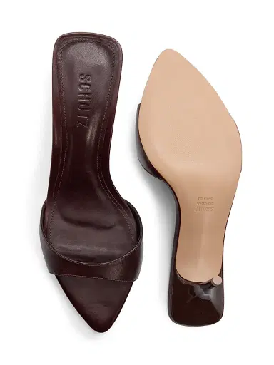 Schutz Women's Elodie 75MM Leather Sandals - Root Brown - Size 11 | Thumbnail 6 Schutz Women's Elodie 75MM Leather Sandals - Root Brown - Size 11 | Thumbnail 6
