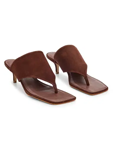 Schutz Women's Sage 60MM Suede Sandals - Root Brown - Size 9.5 | Thumbnail 2 Schutz Women's Sage 60MM Suede Sandals - Root Brown - Size 9.5 | Thumbnail 2