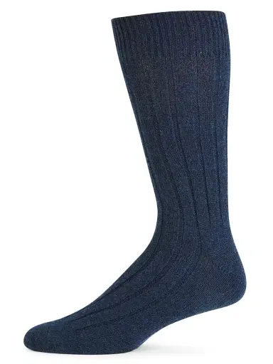 Marcoliani Men's Ribbed Cashmere Socks | Thumbnail 1 Marcoliani Men's Ribbed Cashmere Socks | Thumbnail 1
