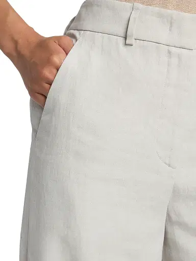 Giorgio Armani Women's Linen Straight-Leg Trousers | Thumbnail 5 Giorgio Armani Women's Linen Straight-Leg Trousers | Thumbnail 5