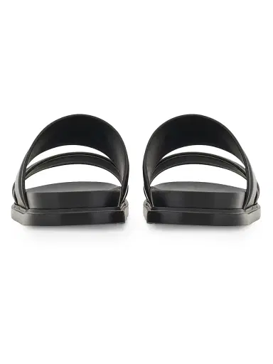 FERRAGAMO Men's Saint Barth Double-Strap Sandals - Nero | Thumbnail 3 FERRAGAMO Men's Saint Barth Double-Strap Sandals - Nero | Thumbnail 3