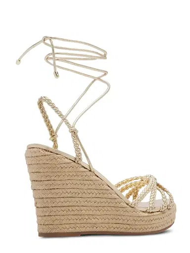 Schutz Women's Adele 95MM Leather Ankle-Wrap Wedge Sandals - Platinum - Size 11 | Thumbnail 3 Schutz Women's Adele 95MM Leather Ankle-Wrap Wedge Sandals - Platinum - Size 11 | Thumbnail 3