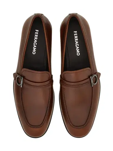FERRAGAMO Men's Venice Gancini Leather Loafers - Naturale | Thumbnail 3 FERRAGAMO Men's Venice Gancini Leather Loafers - Naturale | Thumbnail 3