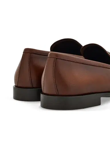 FERRAGAMO Men's Venice Gancini Leather Loafers - Naturale | Thumbnail 4 FERRAGAMO Men's Venice Gancini Leather Loafers - Naturale | Thumbnail 4
