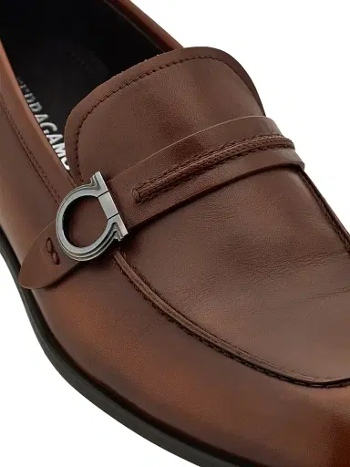FERRAGAMO Men's Venice Gancini Leather Loafers - Naturale | Thumbnail 6 FERRAGAMO Men's Venice Gancini Leather Loafers - Naturale | Thumbnail 6