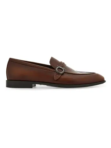 FERRAGAMO Men's Venice Gancini Leather Loafers - Naturale | Thumbnail 1 FERRAGAMO Men's Venice Gancini Leather Loafers - Naturale | Thumbnail 1