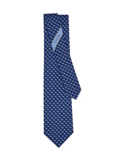 Ferragamo Men's Alice Printed Silk Tie | Thumbnail 3 Ferragamo Men's Alice Printed Silk Tie | Thumbnail 3