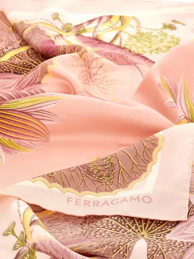 Ferragamo Women's Floral Silk Scarf | Thumbnail 3 Ferragamo Women's Floral Silk Scarf | Thumbnail 3