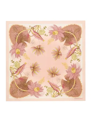 Ferragamo Women's Floral Silk Scarf | Thumbnail 1 Ferragamo Women's Floral Silk Scarf | Thumbnail 1