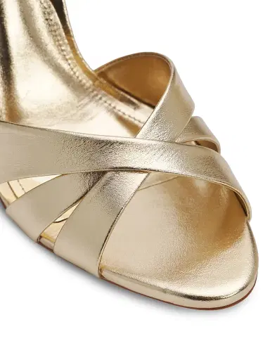 Schutz Women's Keefa 110MM Leather Sandals - Platinum - Size 8 | Thumbnail 5 Schutz Women's Keefa 110MM Leather Sandals - Platinum - Size 8 | Thumbnail 5
