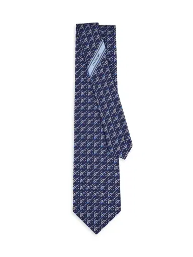 Ferragamo Men's Armando Billiard-Print Silk Tie | Thumbnail 3 Ferragamo Men's Armando Billiard-Print Silk Tie | Thumbnail 3