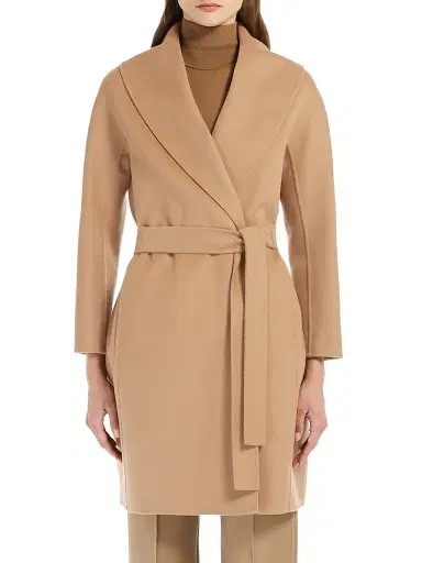 Max Mara Women's Double Faced Wool Robe Coat - Camel - Size 14 | Thumbnail 2 Max Mara Women's Double Faced Wool Robe Coat - Camel - Size 14 | Thumbnail 2