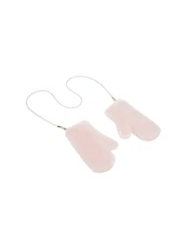 Max Mara Women's Mittens in Alpaca and Wool Teddy Fabric - Beige Pink - Size Medium | Thumbnail 2 Max Mara Women's Mittens in Alpaca and Wool Teddy Fabric - Beige Pink - Size Medium | Thumbnail 2