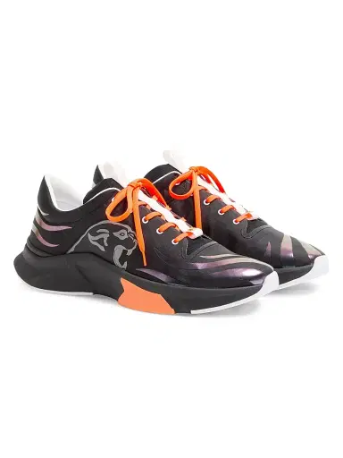 Valentino Garavani Men's Panther Blaze Low-Top Sneakers in Ripstop Fabric - Black | Thumbnail 2 Valentino Garavani Men's Panther Blaze Low-Top Sneakers in Ripstop Fabric - Black | Thumbnail 2