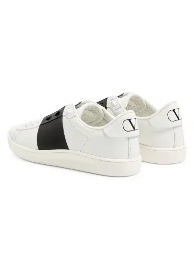 Valentino Garavani Men's Open Royco Sneakers in Nappa Calfskin - White Black | Thumbnail 3 Valentino Garavani Men's Open Royco Sneakers in Nappa Calfskin - White Black | Thumbnail 3