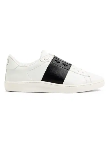 Valentino Garavani Men's Open Royco Sneakers in Nappa Calfskin - White Black | Thumbnail 1 Valentino Garavani Men's Open Royco Sneakers in Nappa Calfskin - White Black | Thumbnail 1
