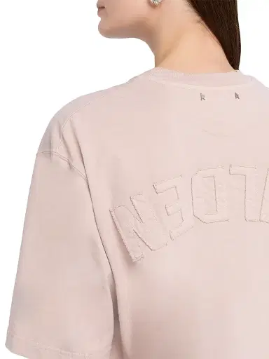 Golden Goose Women's Reverse-Logo Oversized T-Shirt - Pink | Thumbnail 5 Golden Goose Women's Reverse-Logo Oversized T-Shirt - Pink | Thumbnail 5