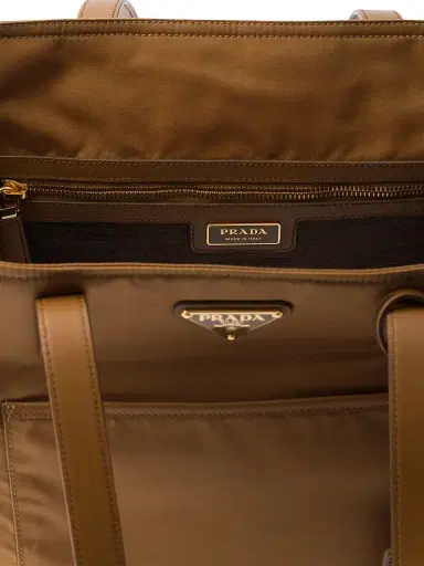 Prada Women's Re-Edition 1978 Nylon Tote Bag - Brown | Thumbnail 4 Prada Women's Re-Edition 1978 Nylon Tote Bag - Brown | Thumbnail 4