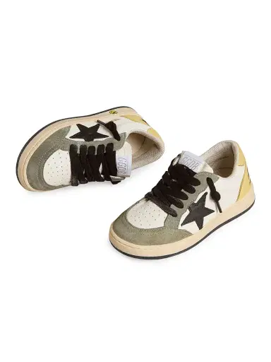 Golden Goose Baby Boy's, Little Boy's & Boy's Ballstar Colorblocked Leather Sneakers - Green Black Yellow 1 (Child) | Thumbnail 2 Golden Goose Baby Boy's, Little Boy's & Boy's Ballstar Colorblocked Leather Sneakers - Green Black Yellow 1 (Child) | Thumbnail 2