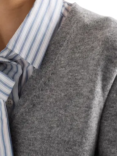 Prada Women's Cashmere Cardigan - Grey | Thumbnail 4 Prada Women's Cashmere Cardigan - Grey | Thumbnail 4