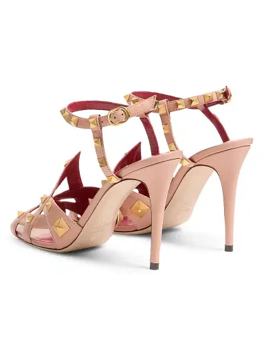 Valentino Garavani Women's Studdy 100MM Kidskin Sandals | Thumbnail 3 Valentino Garavani Women's Studdy 100MM Kidskin Sandals | Thumbnail 3