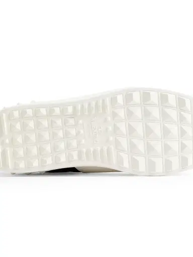 Valentino Garavani Men's Calfskin Open Sneakers - Black White | Thumbnail 7 Valentino Garavani Men's Calfskin Open Sneakers - Black White | Thumbnail 7