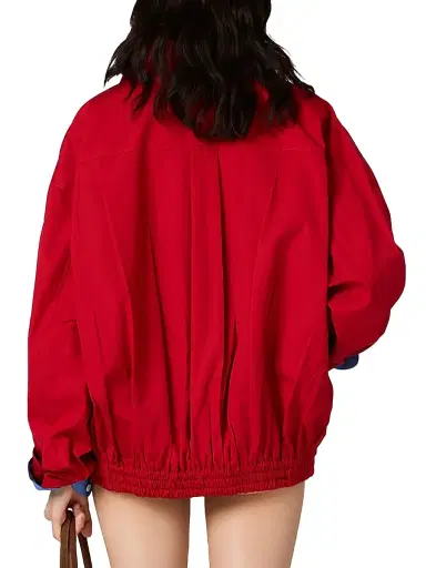 Miu Miu Women's Heavy Poplin Blouson Jacket - Red - Size 4 | Thumbnail 4 Miu Miu Women's Heavy Poplin Blouson Jacket - Red - Size 4 | Thumbnail 4