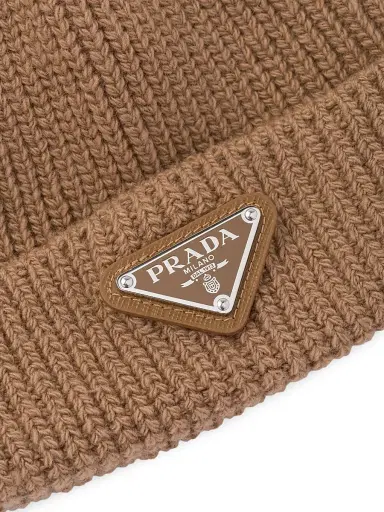 Prada Men's Wool and Cashmere Beanie | Thumbnail 3 Prada Men's Wool and Cashmere Beanie | Thumbnail 3