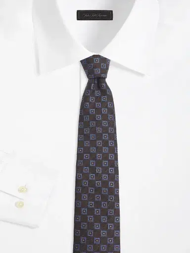 Isaia Men's Square Frame Silk Tie | Thumbnail 2 Isaia Men's Square Frame Silk Tie | Thumbnail 2