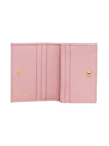 Prada Women's Small Saffiano Leather Wallet - Pink Gold | Thumbnail 4 Prada Women's Small Saffiano Leather Wallet - Pink Gold | Thumbnail 4