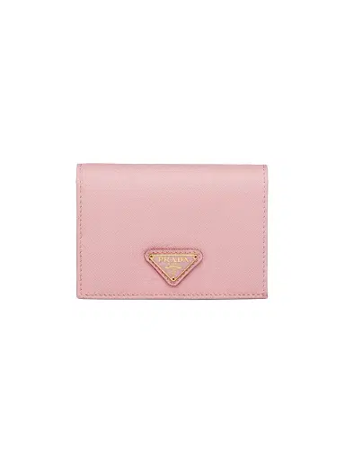 Prada Women's Small Saffiano Leather Wallet - Pink Gold | Thumbnail 1 Prada Women's Small Saffiano Leather Wallet - Pink Gold | Thumbnail 1