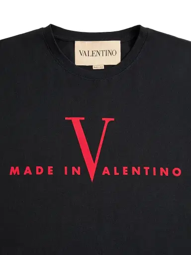 Valentino Garavani Men's Cotton T-Shirt with Print - Black Red - Size Medium | Thumbnail 6 Valentino Garavani Men's Cotton T-Shirt with Print - Black Red - Size Medium | Thumbnail 6