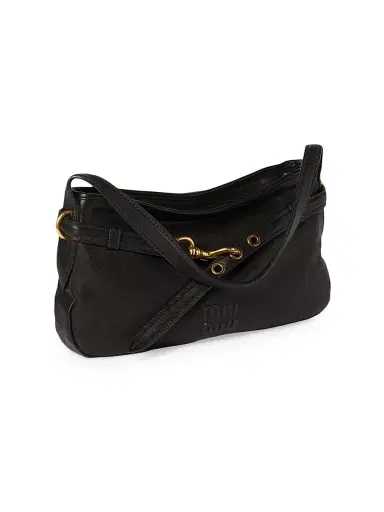 Miu Miu Women's Aventure Nappa Leather Shoulder Bag - Black | Thumbnail 2 Miu Miu Women's Aventure Nappa Leather Shoulder Bag - Black | Thumbnail 2