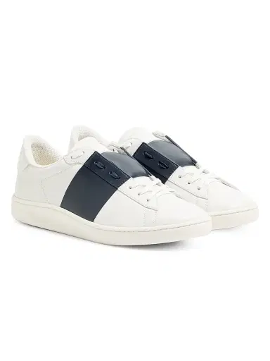 Valentino Garavani Men's Open Royco Sneakers in Nappa Calfskin - White Blue | Thumbnail 2 Valentino Garavani Men's Open Royco Sneakers in Nappa Calfskin - White Blue | Thumbnail 2